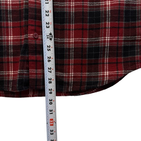 Vans Off The Wall Long Sleeve Button Up Plaid Chest Pocket Flannel Shirt S #31 - Picture 5 of 10